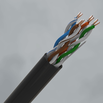 CAT5E External Duct Grade Black 305M Box